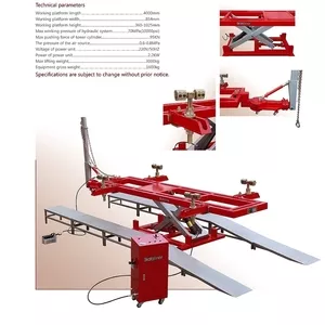 Стенд для кузовного ремонта МАСТЕР на ножничном подъемнике.