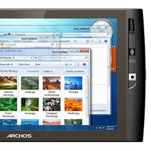 Планшет Archos 9: сенсорный экран 9 дюймов,  Intel Atom и Windows 7