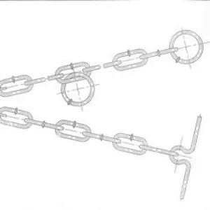 Цепи трехконцевые для привязи скота