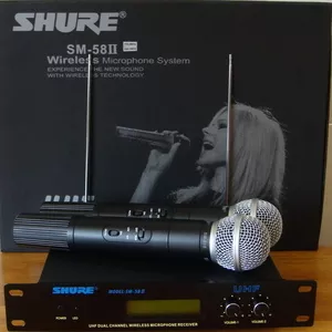 Радиосистема Shure SM 58  2 радиомикрофона SM-58