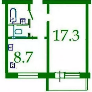 Продам 1-кімнатну квартиру в м.Черкаси 