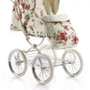 Классическая коляска Goodbaby Katarina C605 2 в 1 WMDL, белая в цветы. 