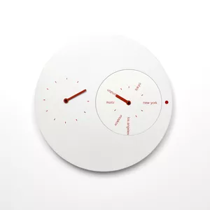 Часы настенные Progetti Jetlag Wall Clock,  Red