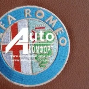 Вышивка логотипа автомобиля Alfa Romeo (Альфа Ромео)