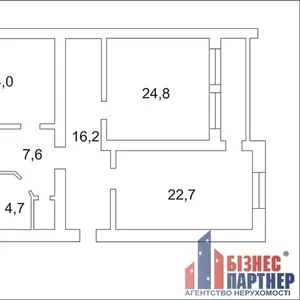 Продажа 3 комнатной квартиры в новом кирпичном доме