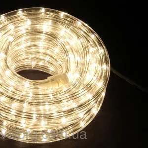 Светодиодный дюралайт LED 10м с контроллером белый