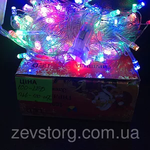 Новогодняя гирлянда 100Led цветная