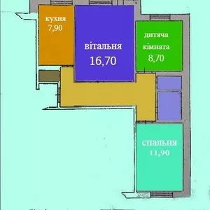 3 кімнатна квартира за ціною 2-х кімнатної