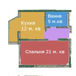 1 кімнатна квартира в Парковій зоні