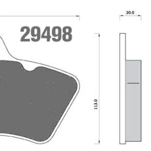 Тормозные колодки  29498,  Тормозні колодки