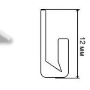 Пвх Гарпун 12 мм. для натяжных потолков