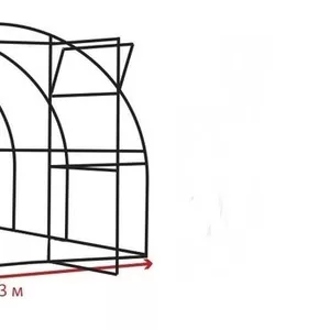Каркас теплицы из поликарбоната 3х4х2.1 м.