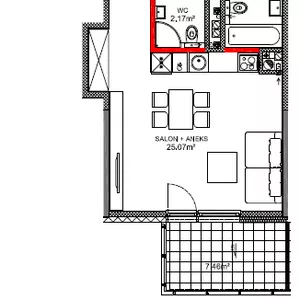 Просторная квартира в Варшаве 61, 32 м2