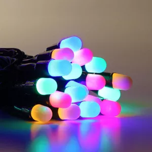 Гирлянда нить уличная 10м,  100led разноцветная оболочка