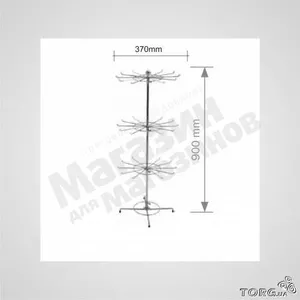 Оборудование для магазинов Торгмаг. Настольная 3-х ярусная стойка