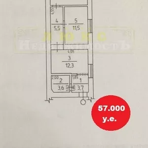 Продам двухкомнатную квартиру 9 ст. Б. Фонтана