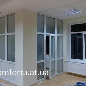 Установка металлопластиковых окон,  дверей,  перегородок 