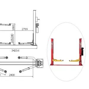 Подъемник для СТО двох стоичный